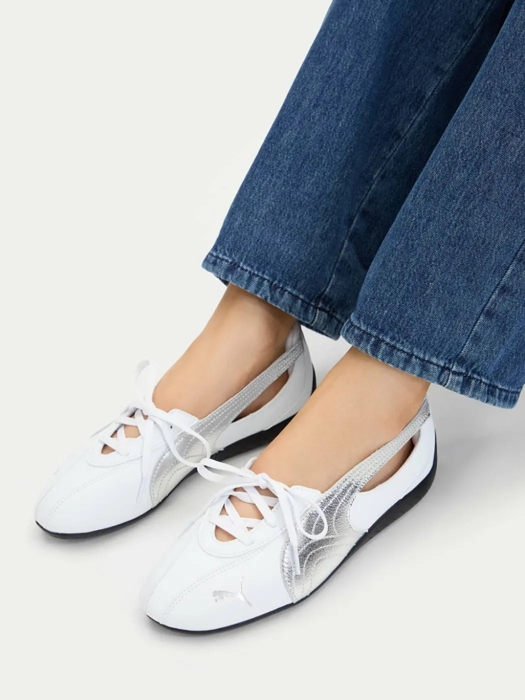 Ballerine Speedcat Ballet Nova Metallic Wns 408342 01 Bianco