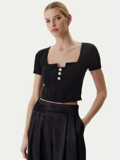 Blusa W6RP08 KCBO2 Nero Classic Fit