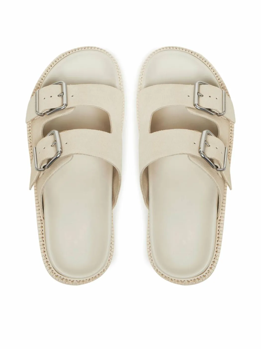 Ciabatte Double Strap Sandal Suede EN0EN02797 Écru