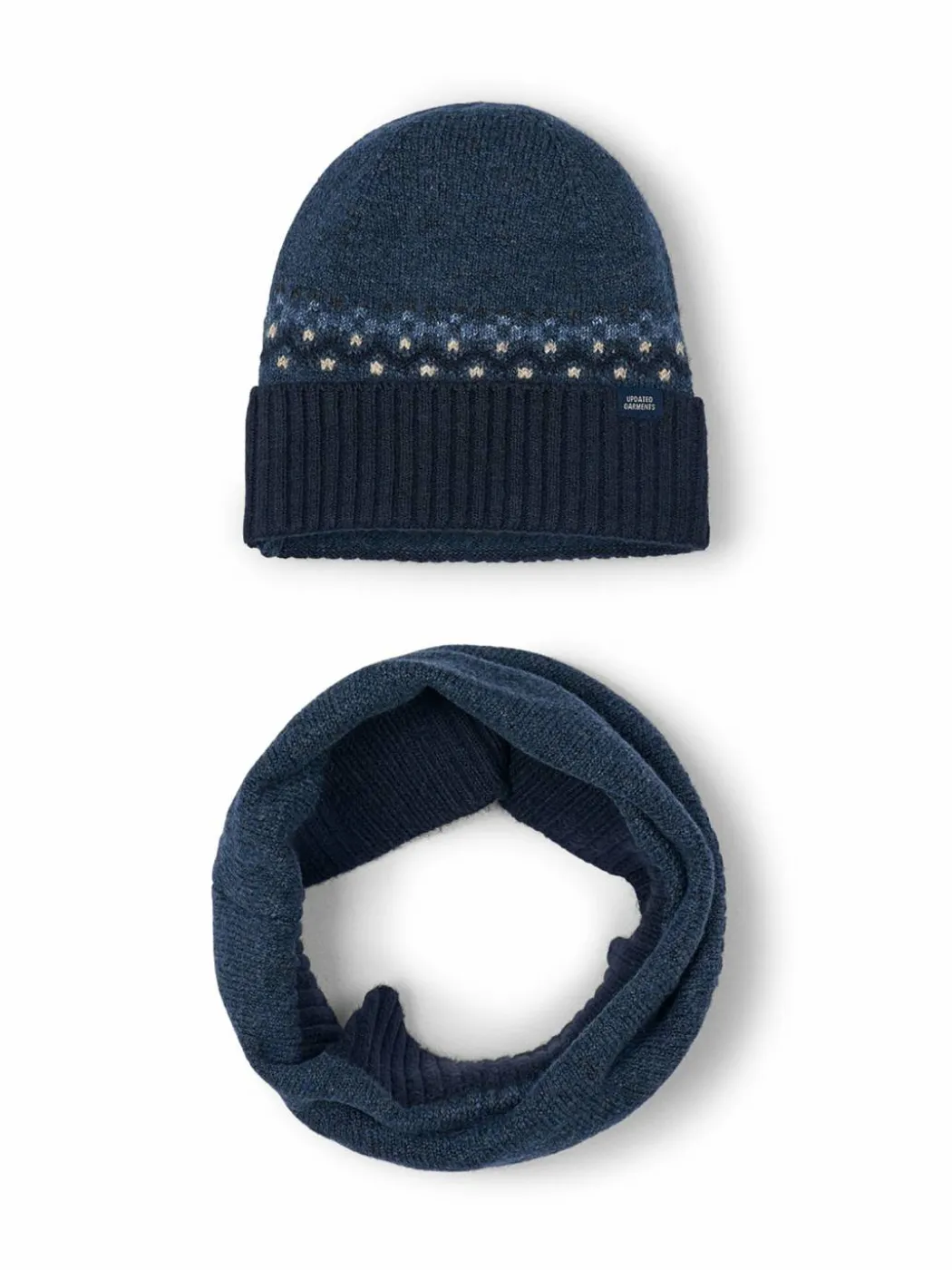 Completo cappello e scaldacollo 10069 Blu scuro