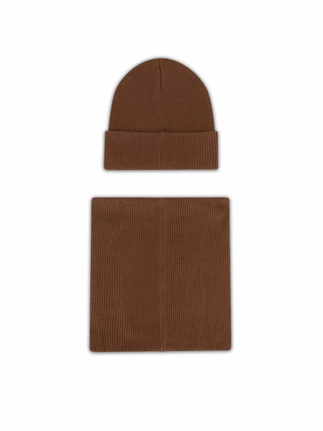 Completo cappello e scaldacollo 8KF-002-AW24 Marrone