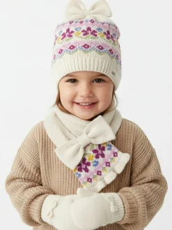 Completo cappello, sciarpa e guanti 10.536 Écru