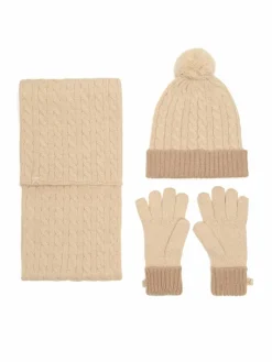 Completo cappello, sciarpa e guanti RX-KF-001-AW24 Beige