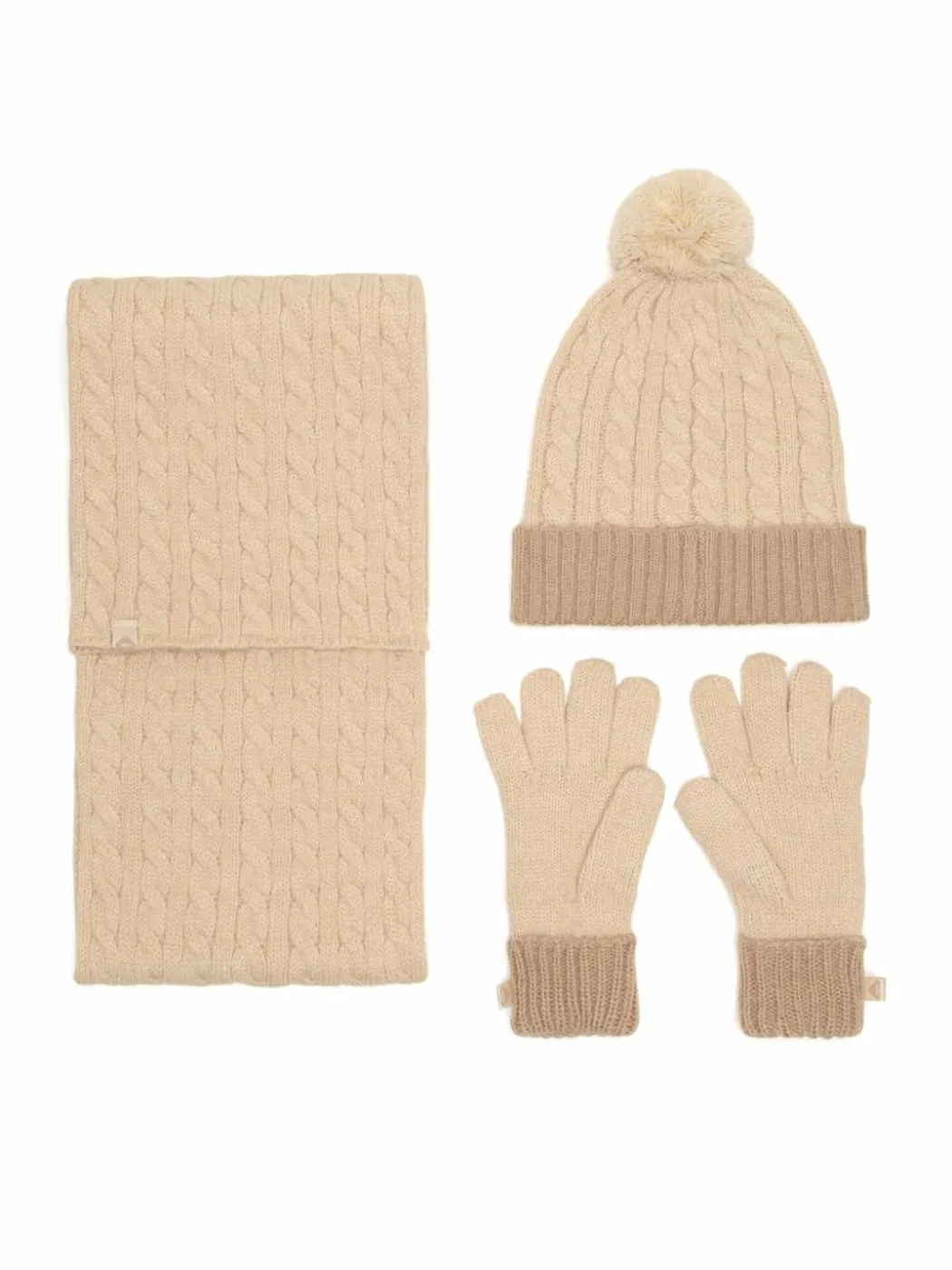 Completo cappello, sciarpa e guanti RX-KF-001-AW24 Beige