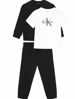 Completo felpa, maglietta e pantaloni Monogram IN0IN00336 Nero Regular Fit