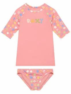 Completo t-shirt e slip da bagno Roxy Dot ERLWR03328 Rosa