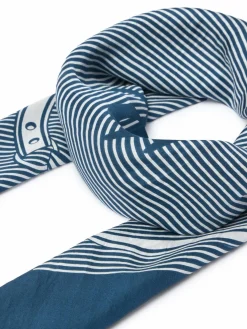 Foulard in seta 454P14484001 Blu scuro