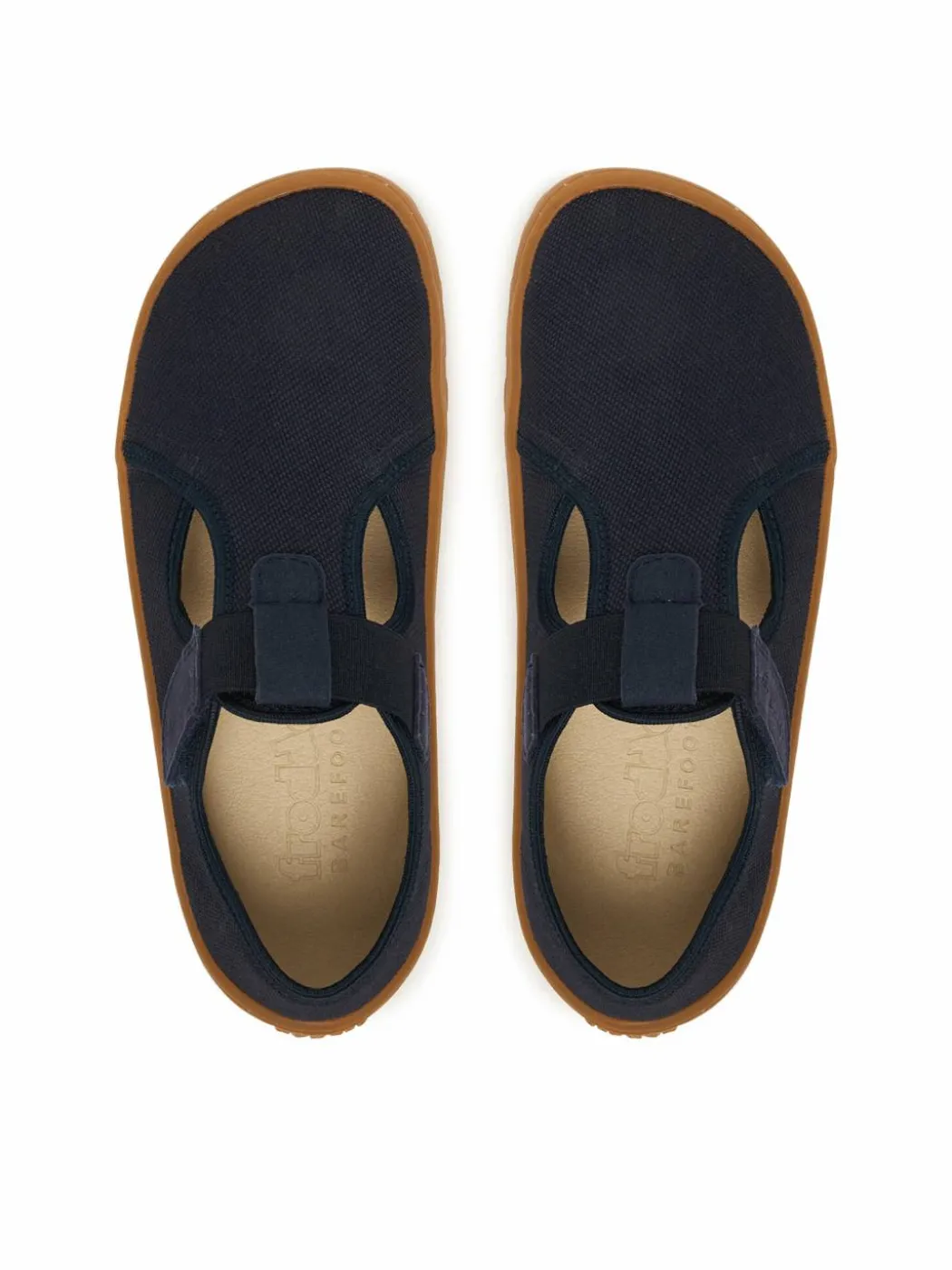 Pantofole Barefoot Canvas T-Bar G1700439 D Blu scuro