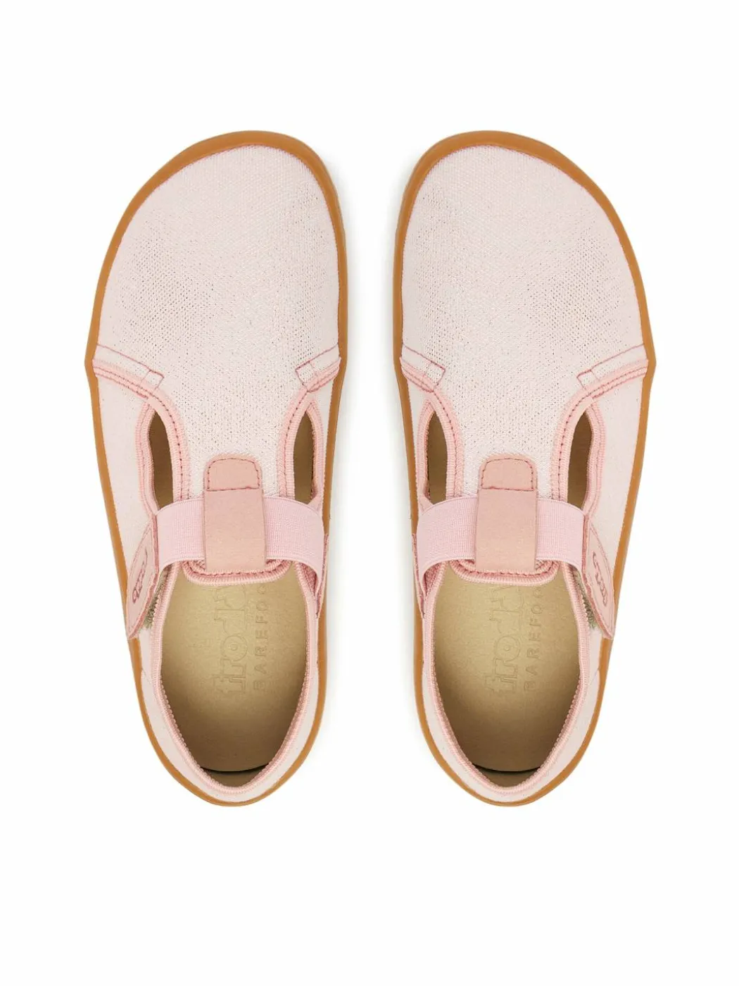 Pantofole Barefoot Canvas T-Bar G1700439-2 D Rosa