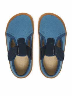 Pantofole Barefoot Canvas T-Bar G1700439-1 M Blu