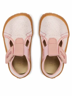 Pantofole Barefoot Canvas T-Bar G1700439-2 M Rosa