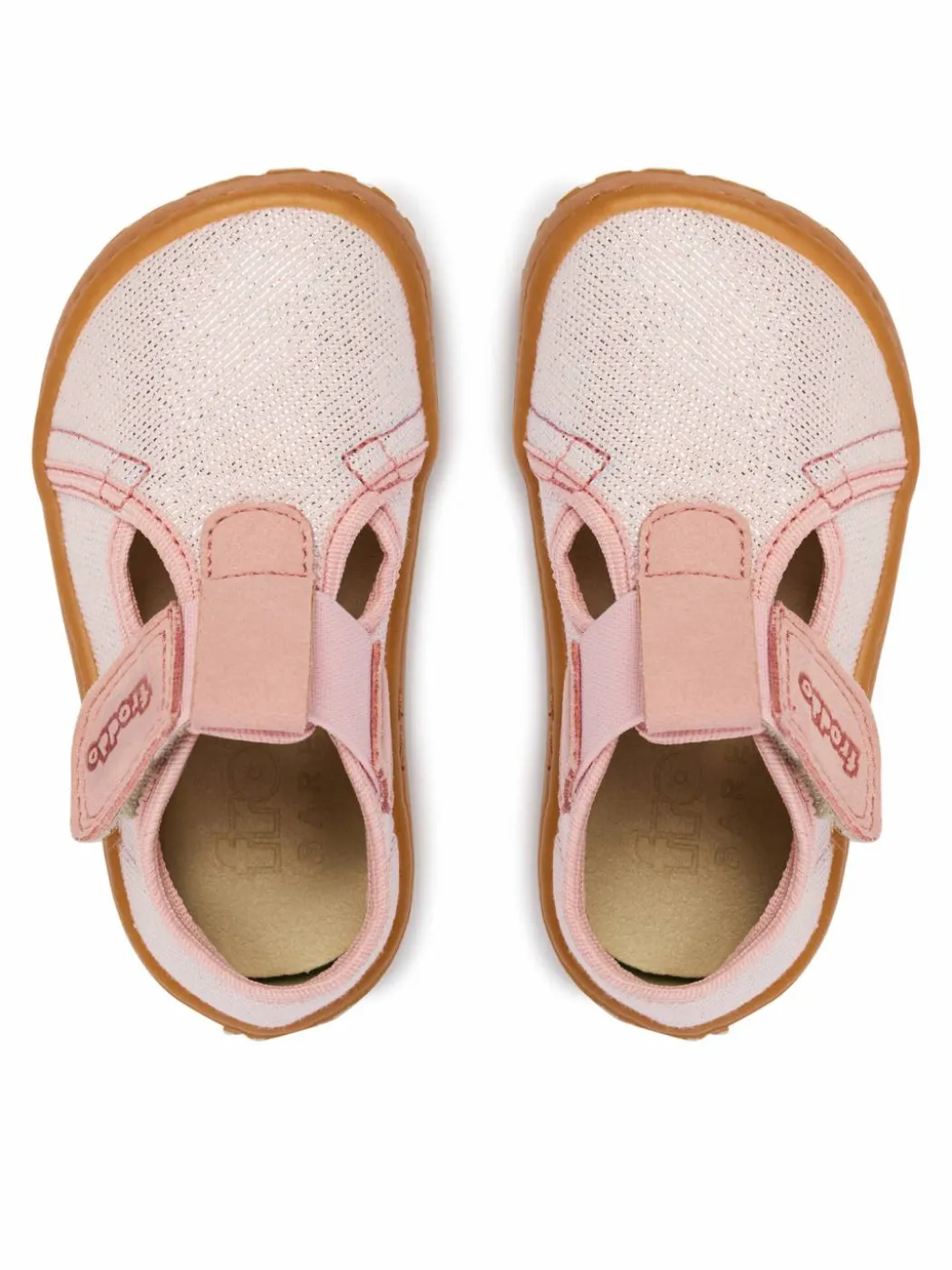 Pantofole Barefoot Canvas T-Bar G1700439-2 M Rosa