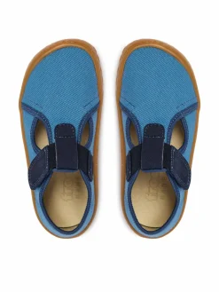 Pantofole Barefoot Canvas T-Bar G1700439-1 S Blu