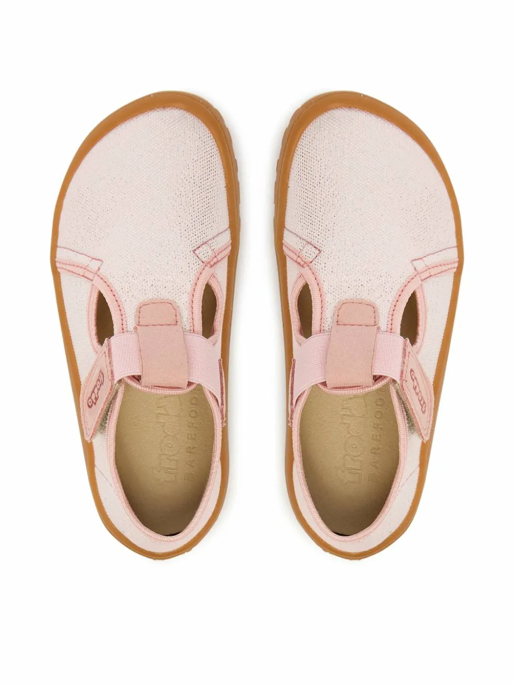 Pantofole Barefoot Canvas T-Bar G1700439-2 S Rosa