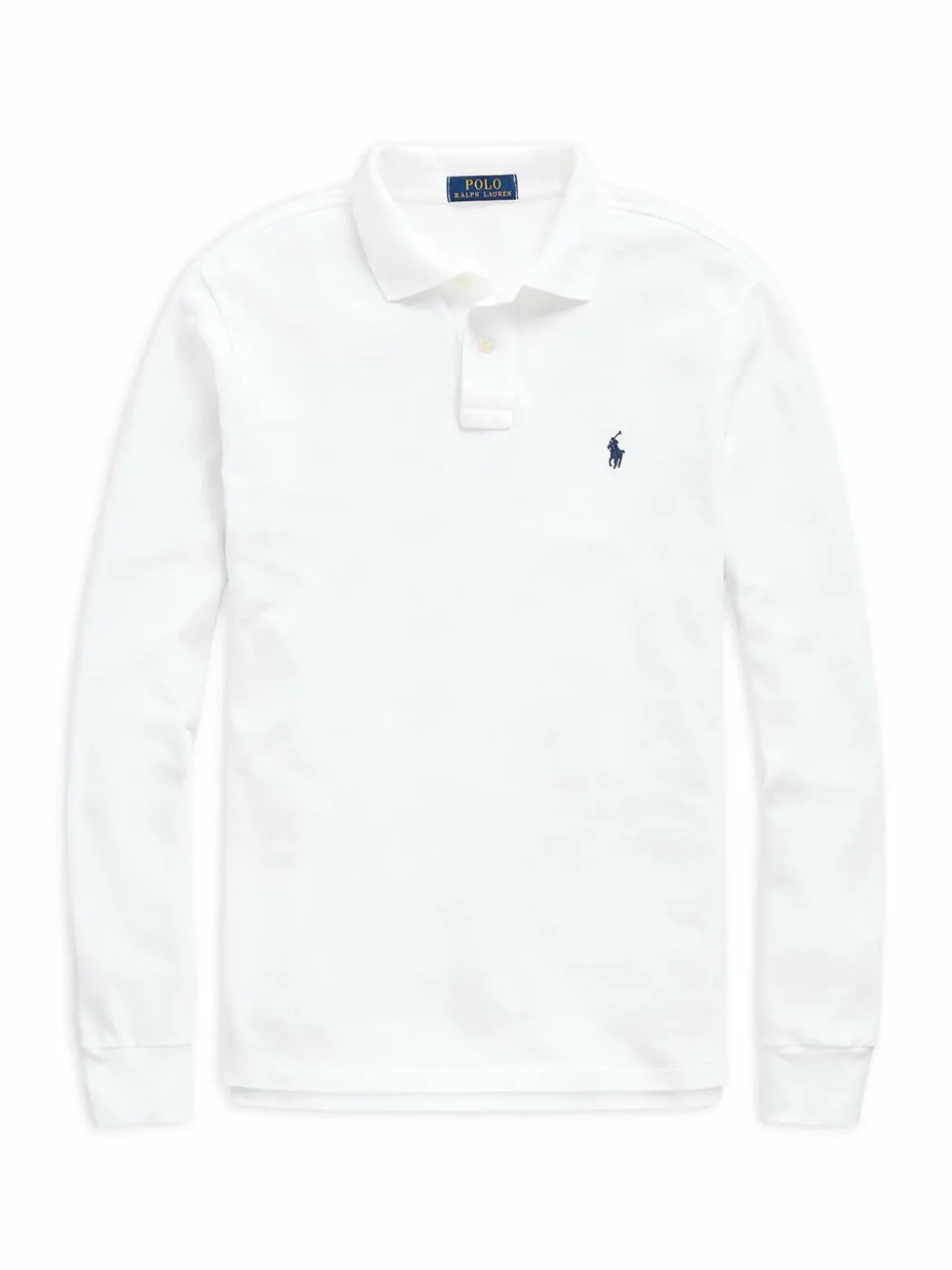 Polo 710680790001 Bianco Custom Slim Fit