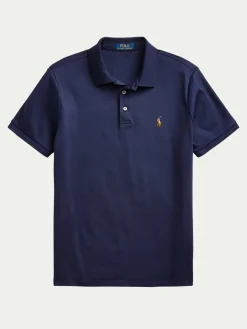 Polo 710713130006 Blu scuro Custom Slim Fit