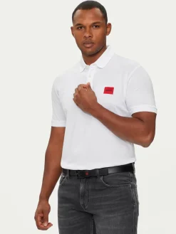 Polo Dereso222 50466202 Bianco Slim Fit