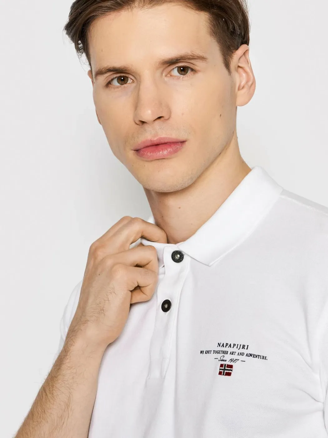 Polo Elbas NP0A4GDL Bianco Regular Fit