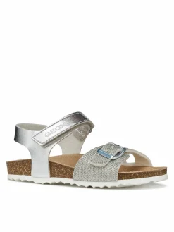 Sandali J Adriel Girl J028MC 0BNEW C1007 M Argento