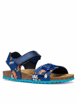 Sandali J Ghita Boy J028LB 06A54 C0693 M Blu scuro