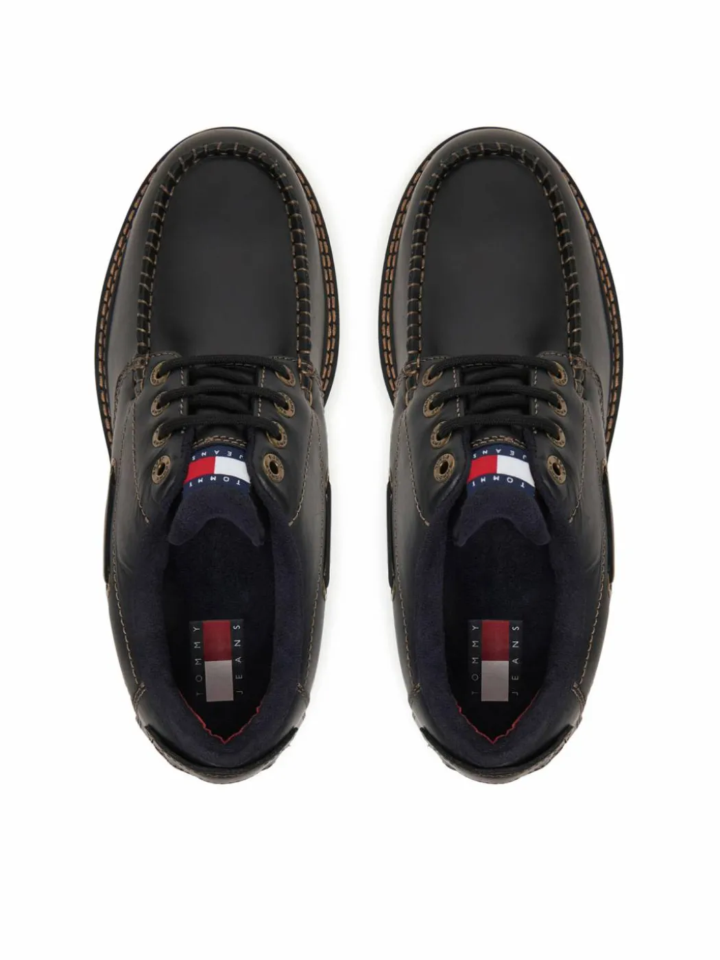 Scarpe basse Archive '01 Boat Shoe Leather EM0EM01651 Nero