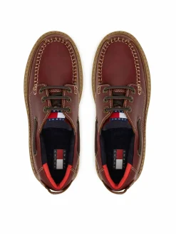 Scarpe basse Archive '01 Boat Shoe Leather EN0EN03003 Bordeaux
