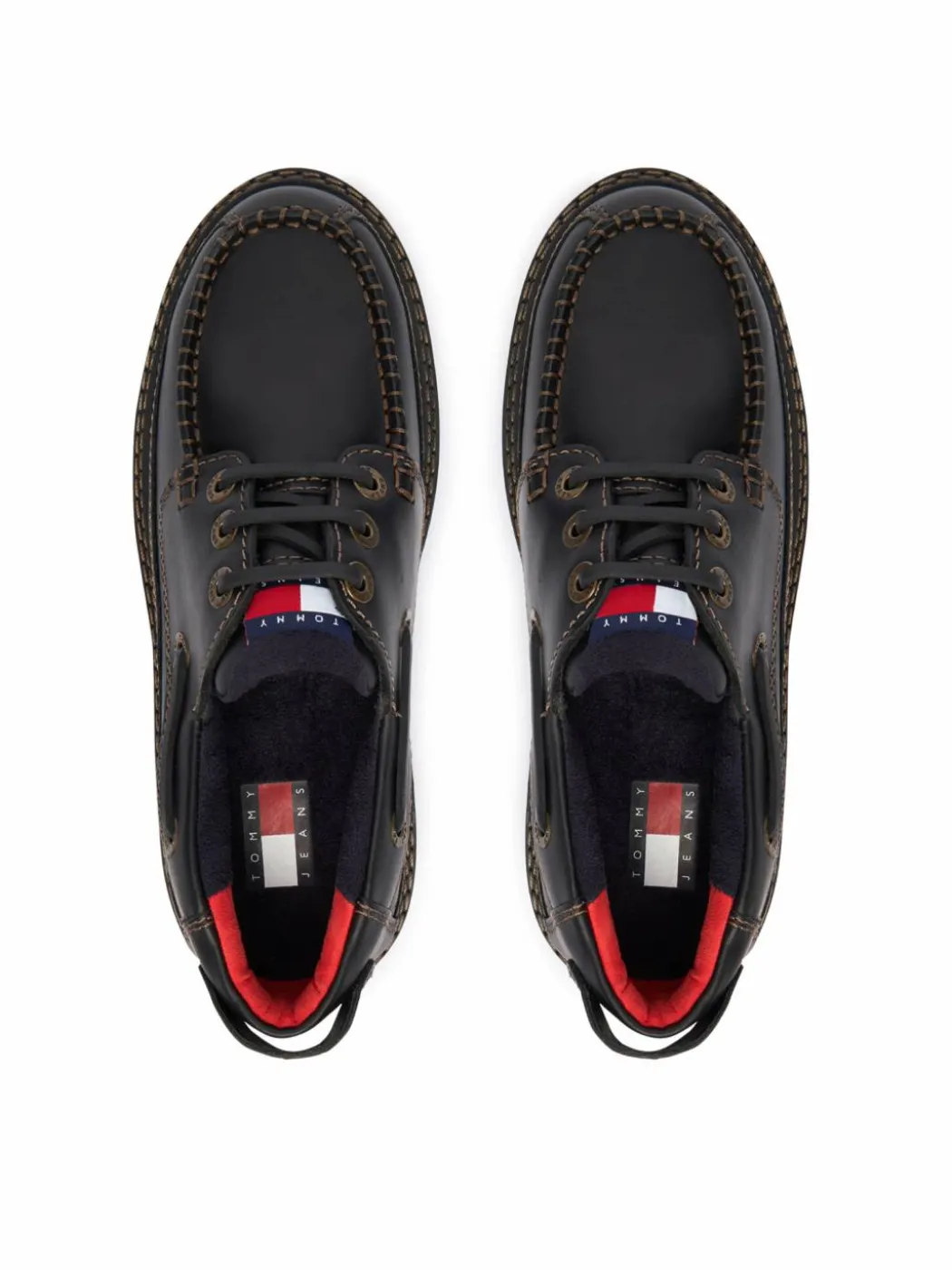 Scarpe basse Archive '01 Boat Shoe Leather EN0EN03003 Nero