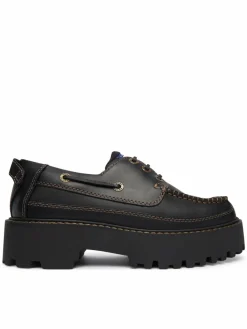 Scarpe basse Archive '01 Boat Shoe Leather EN0EN03003 Nero