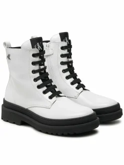 Scarponcini Lace-Up Bootie V4A5-81031-1453 S Bianco