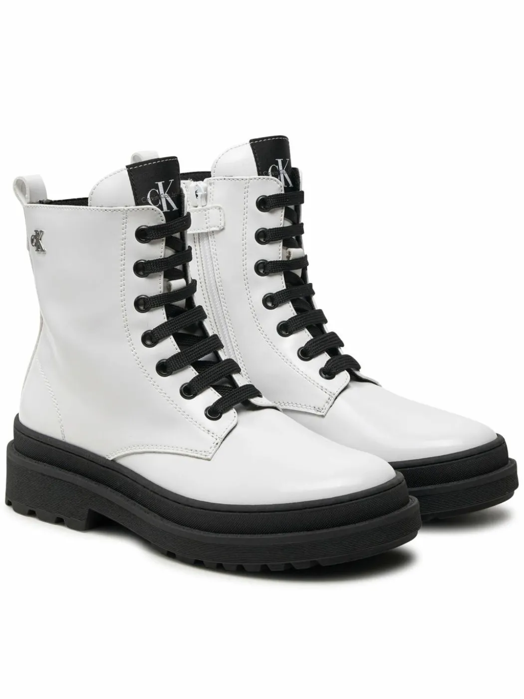 Scarponcini Lace-Up Bootie V4A5-81031-1453 S Bianco