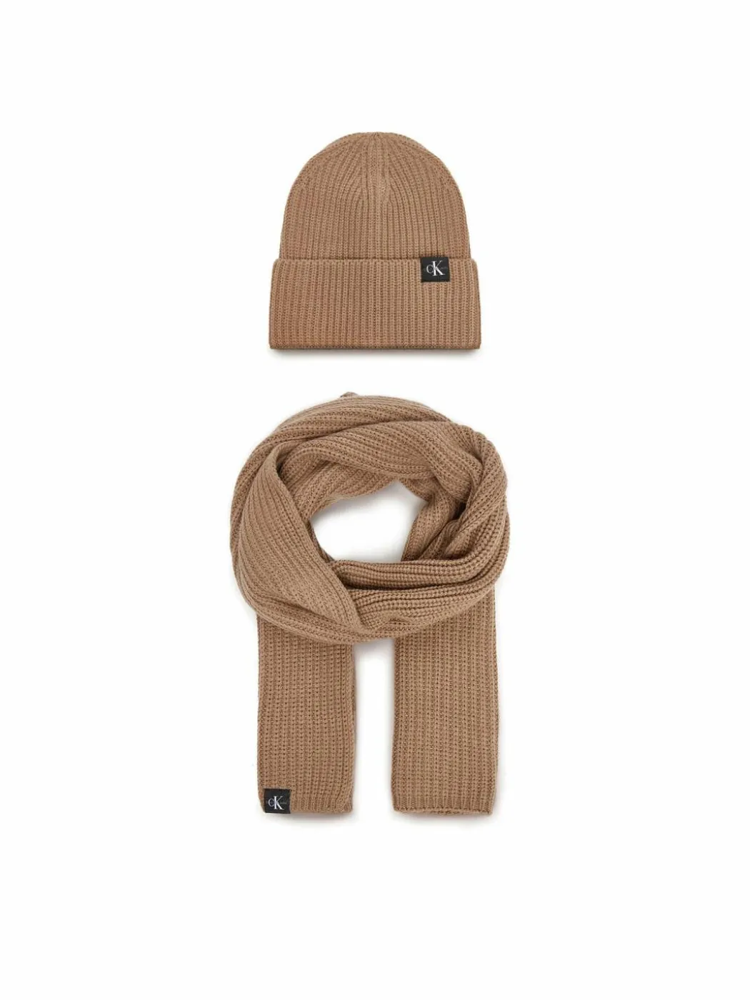 Set berretto e sciarpa Monogram Rib Scarf Beanie Set IU0IU00638 Marrone