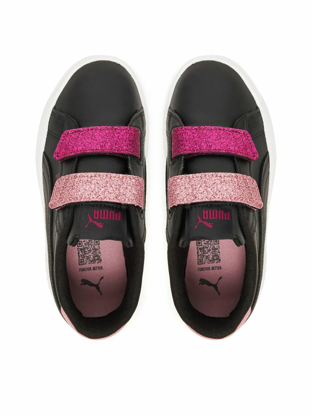 Sneakers Smash 3.0 L Glitter Velcro V Ps 395609 07 Nero