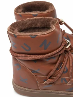 Stivali da neve Full Leather Print 65202-088 Marrone