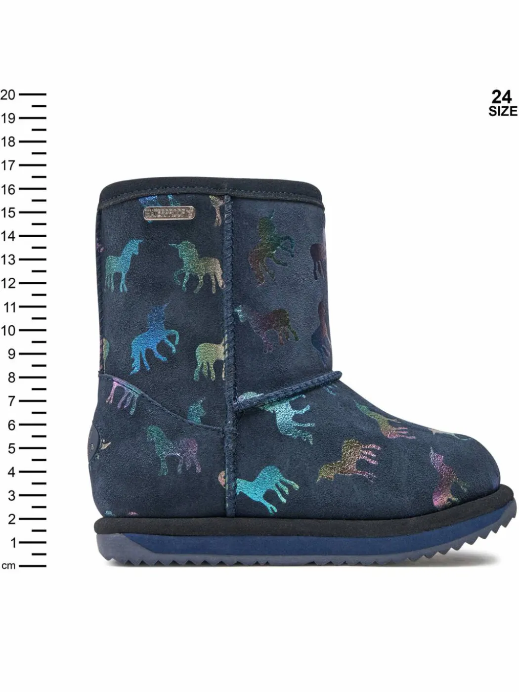 Stivali da neve Rainbow Unicorn Brumby K12373 Blu scuro