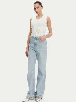 Top FR25ST4003K414R9 Écru Regular Fit