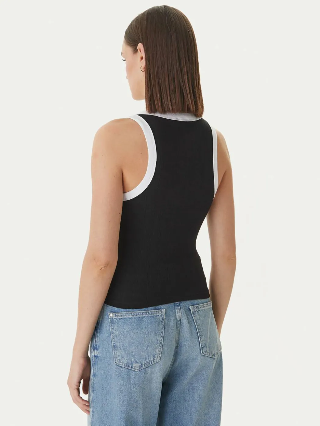 Top W6GPZ8 KF641 Nero Slim Fit