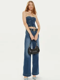 Top W4PH0T D5JT1 Blu scuro Slim Fit