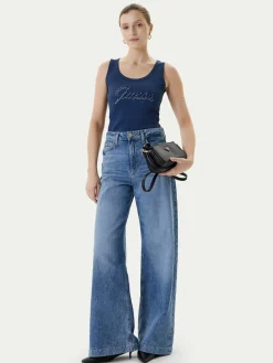 Top W5YP00 KCXJ2 Blu scuro Classic Fit
