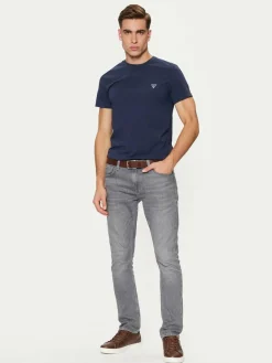 T-shirt Caleb U97M00 KCD31 Blu scuro Slim Fit