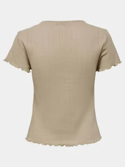 T-shirt Carlotta 15256154 Beige Tight Fit