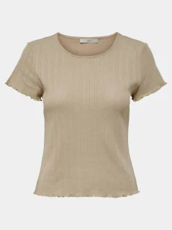 T-shirt Carlotta 15256154 Beige Tight Fit