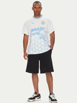 T-shirt CWC Hoops x Man City 631695 Bianco Regular Fit