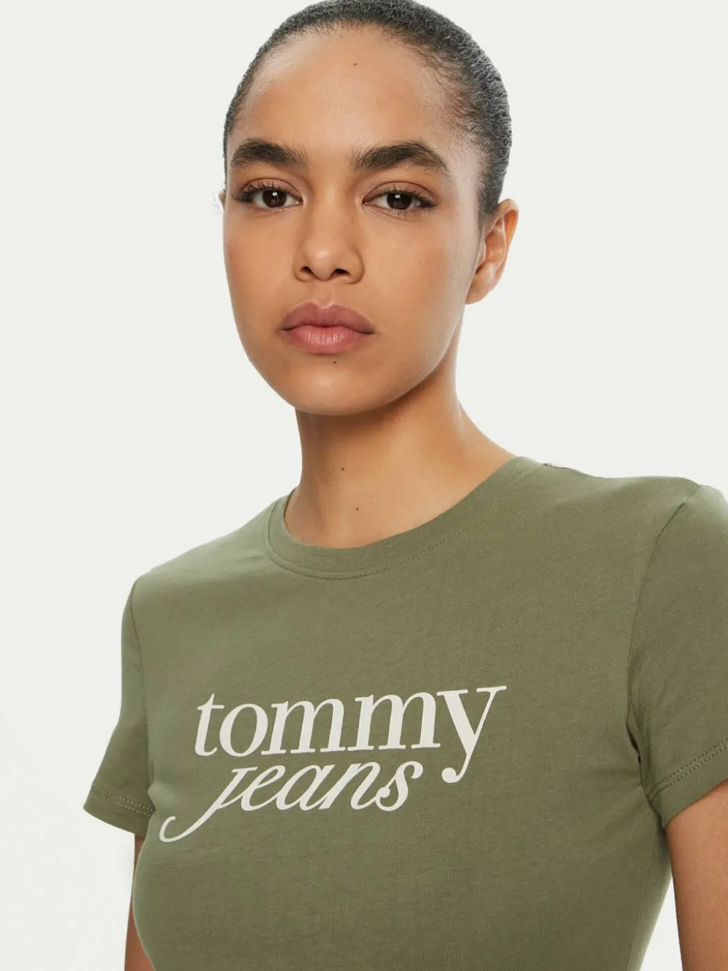 T-shirt Essential DW0DW19447 Verde Slim Fit