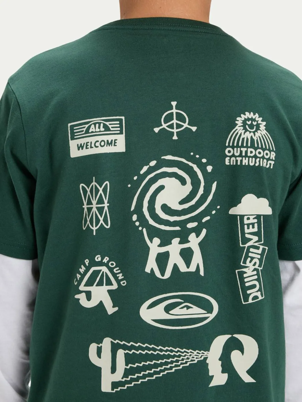 T-shirt Hw Welcome All EQBZT04913 Multicolore Regular Fit