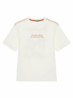 T-shirt 3I1XC10P4 Écru Oversize