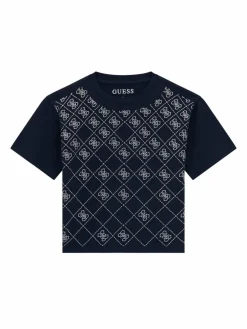 T-shirt J6GI05 K6YW4 Blu scuro Boxy Fit