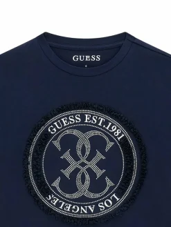 T-shirt J6GI07 K6YW4 Blu scuro Relaxed Fit