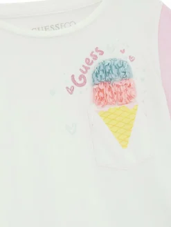T-shirt K6GI14 K6YW4 Bianco Regular Fit