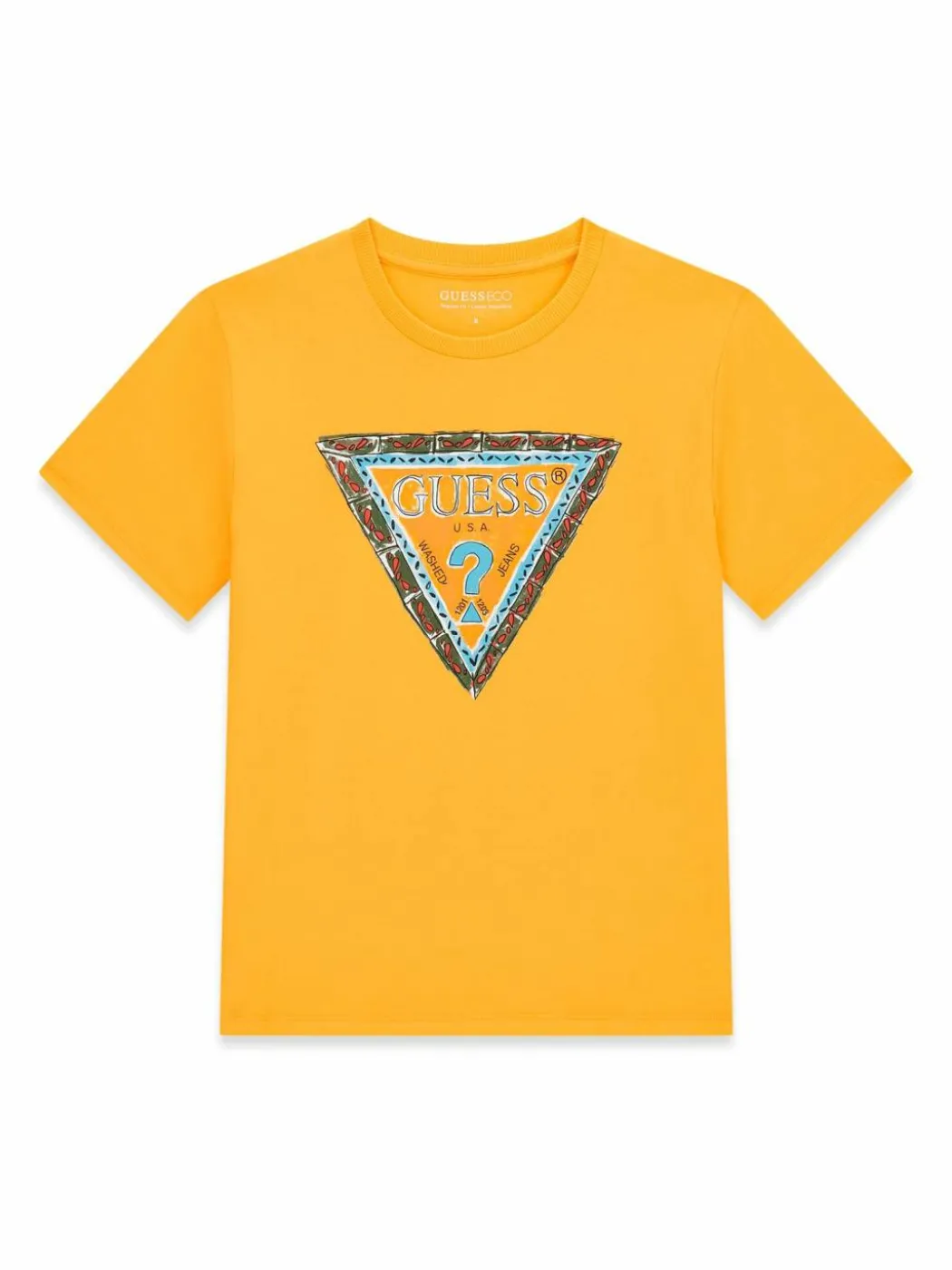 T-shirt L6GI00 K8HM4 Giallo Regular Fit