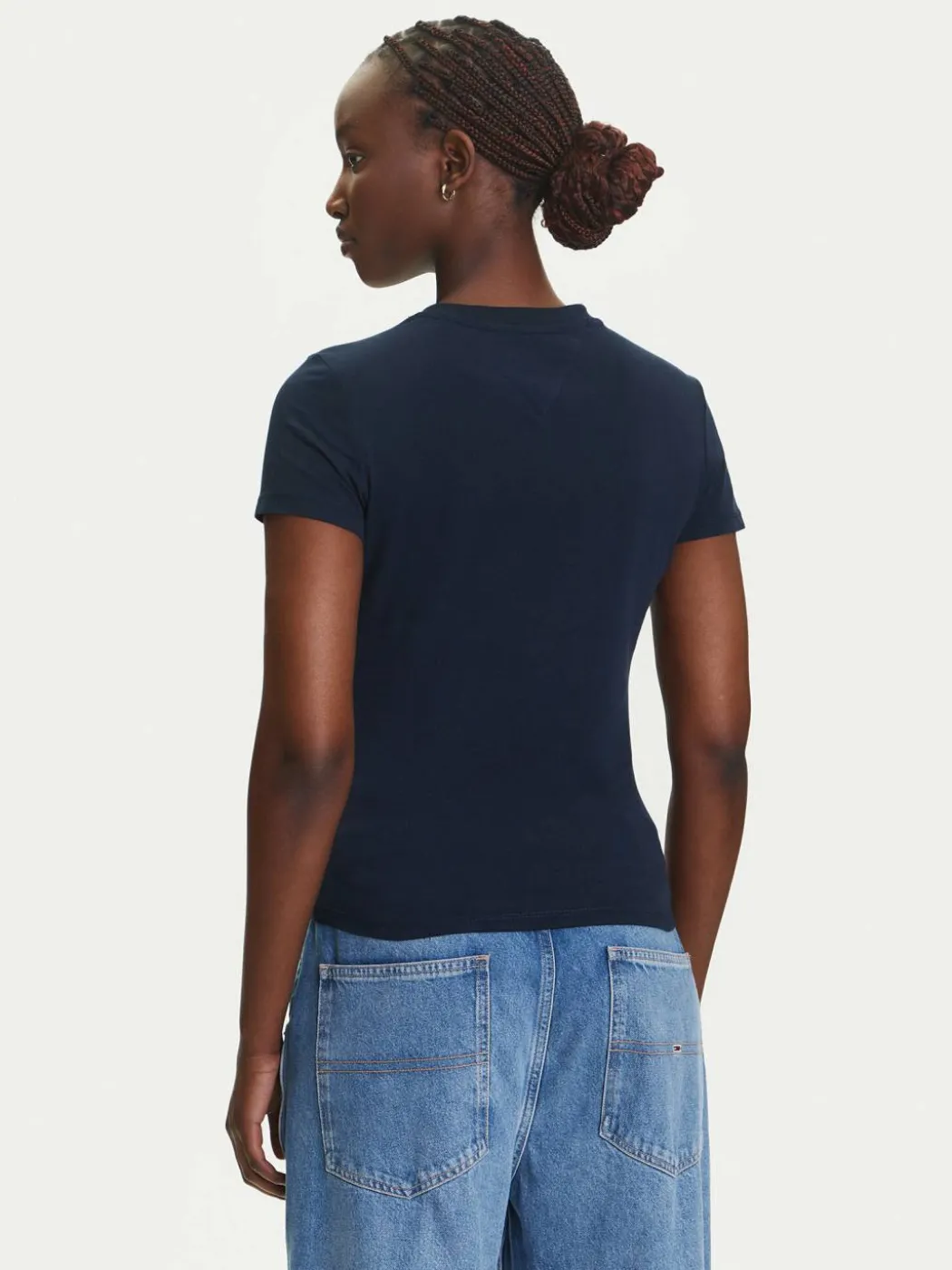 T-shirt Linear DW0DW21422 Blu scuro Slim Fit